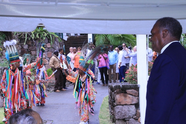 Premier of Nevis Hon. Vance Amory waiting to welcome diplomats to Nevis at the Botanical Gardens on April 06, 2016, as part of the Ministry of Foreign Affairs’ Diplomatic Week